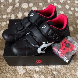 Peloton Black and Red Men's Cycling Shoes